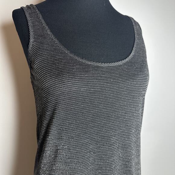 Rag & Bone Dawson Tank Dress Small Black Metallic Mini Dress Sleeveless Cocktail - Picture 7 of 11